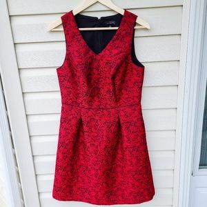 ➕skater dress➕Brocade Lace Red & Black dress